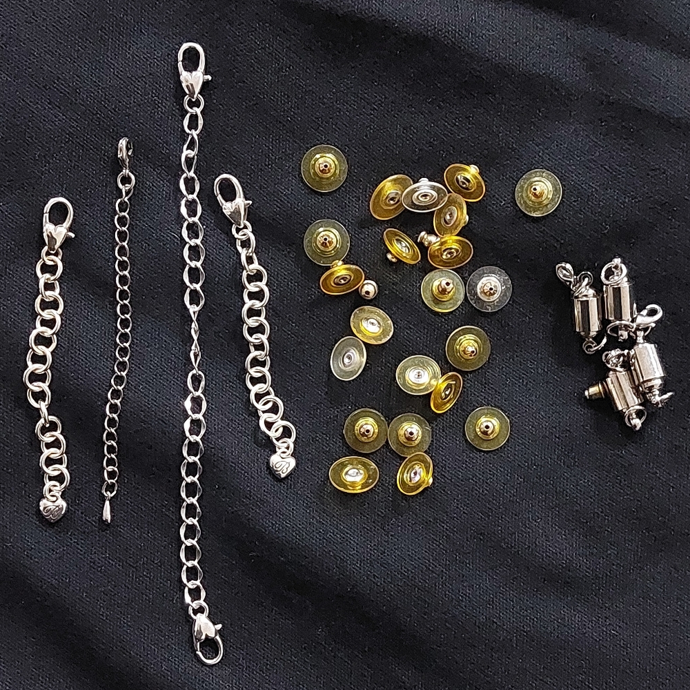 Brighton Silver and Gold Earring Backs And Necklace Extenders Of Various Kinds